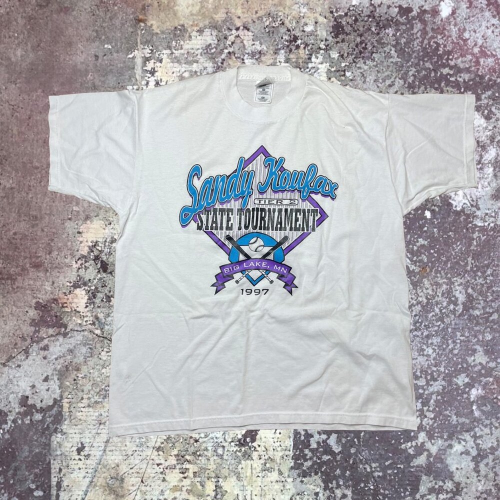 1997 Sandy Koufax Baseball Tournament Big Lake Minnesota Vintage T-Shirt XL